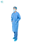 L'ospedale unisex del laboratorio dell'abito eliminabile blu non tessuto del cappotto uniforma il vestito medico delle tute