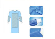 Il chirurgo Disposable Surgical Gown, isolamento di plastica blu del laboratorio abbiglia il materiale del PE dei pp