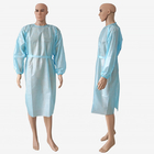 Il PE dei pp blu impermeabilizza l'abito chirurgico eliminabile con i polsini elastici