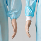 Il PE dei pp blu impermeabilizza l'abito chirurgico eliminabile con i polsini elastici