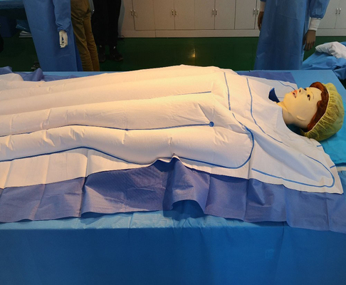 Coperta riscaldante per tutto il corpo Sistema di controllo del riscaldamento ICU colore bianco taglia standard Accesso chirurgico Tessuto sms Unità aria libera