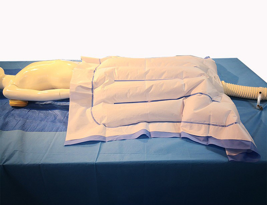 Coperta riscaldante per la parte inferiore del corpo Sistema di controllo del riscaldamento in terapia intensiva Tessuto SMS chirurgico Unità ad aria libera colore bianco taglia parte inferiore del corpo