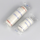 Rotolo di bendaggio medico in crepe elastico non sterile 80% cotone filo blu/rosso