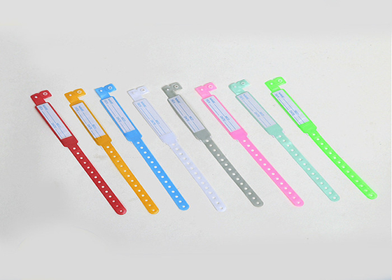 Colore materiale ISO13485 blu del PVC del braccialetto paziente dell'identificazione dell'en 13795