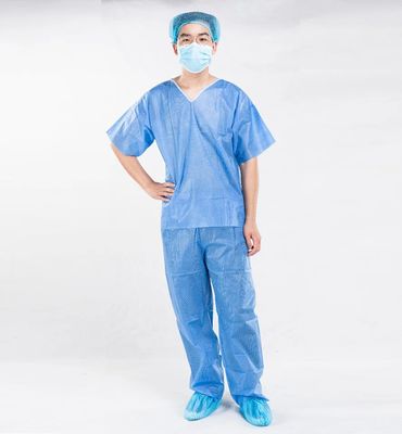 Tissu non tessuto Abiti chirurgici ospedalieri / Abiti medici usa e getta per adulti