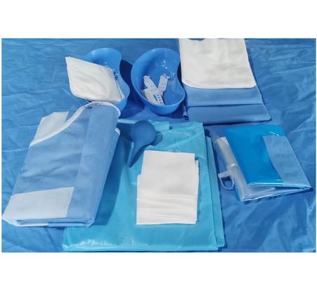 Pacchi chirurgici sterili monouso blu non tessuti per interventi chirurgici