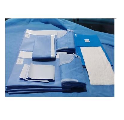 Confezioni chirurgiche sterili blu non tessuto / confezioni angiografiche con sterilizzazione a vapore