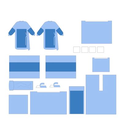 Profi non tessuti blu / verde / giallo vapore / EO / gamma / ecc. tende per pazienti monouso