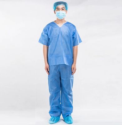 Unisex cravatta traspirante su abiti chirurgici usa e getta per protezione medica