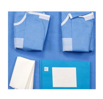 Pacchi chirurgici sterili blu verde giallo nei metodi di sterilizzazione