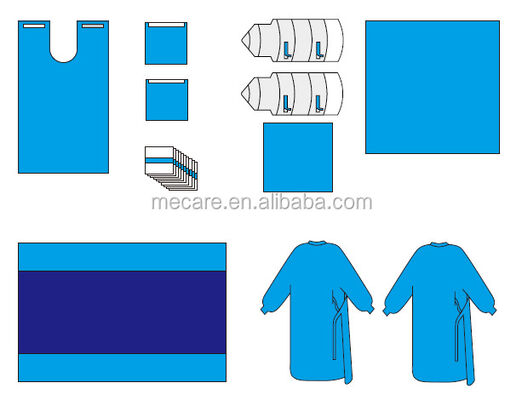 Set chirurgici monouso senza lattice con materiali ad alto assorbimento e durata di conservazione di 3 anni per uso ospedaliero